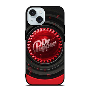 DR PEPPER SODA RED BLACK iPhone 15 Case Cover