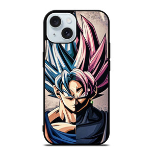 DRAGON BALL GOKU AND BLACK GOKU FACE iPhone 15 Case Cover DRAGON BALL GOKU AND BLACK GOKU FACE iPhone 15 Case Cover
