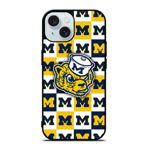 FOOTBALL MASCOT MICHIGAN WOLVERINES iPhone 15 Case Cover