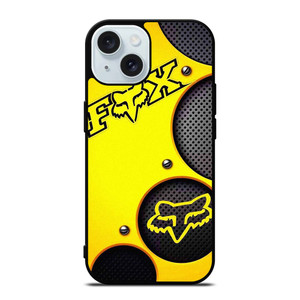FOX RACING YELLOW METAL iPhone 15 Case Cover FOX RACING YELLOW METAL iPhone 15 Case Cover