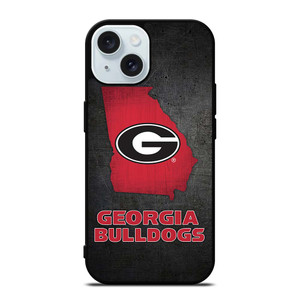 GEORGIA BULLDOGS SYMBOL METAL iPhone 15 Case Cover