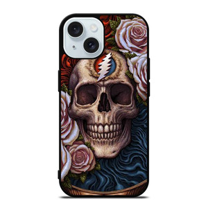 GRATEFUL DEAD SKULL AND ROSE LOGO iPhone 15 Case Cover