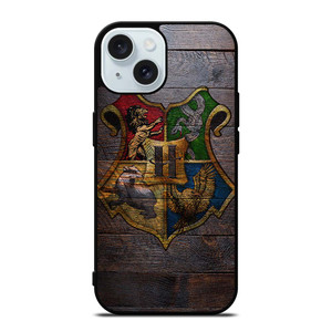 HOGWARTS HARRY POTTER WOODEN LOGO iPhone 15 Case Cover