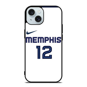 JA MORANT MEMPHIS GRIZZLIES WHITE iPhone 15 Case Cover
