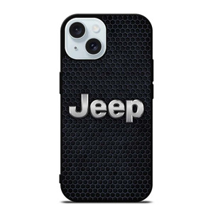 JEEP BLACK METAL LOGO iPhone 15 Case Cover JEEP BLACK METAL LOGO iPhone 15 Case Cover