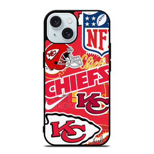 KANSAS CITY CHIEFS NFL STICKER BOMB iPhone 15 Case Cover