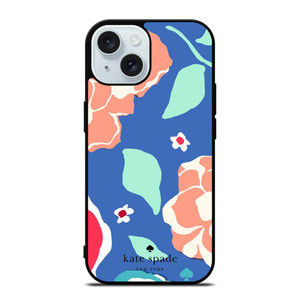 KATE SPADE NEW YORK BLUE FLORAL iPhone 15 Case Cover