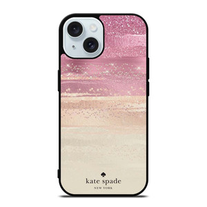 KATE SPADE NEW YORK ROSE GOLD GLITTER iPhone 15 Case Cover