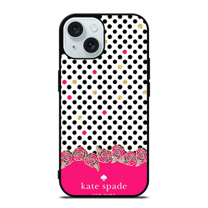 KATE SPADE PINK POLKADOTS iPhone 15 Case Cover