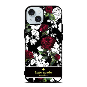 KATE SPADE ROSE RED WHITE iPhone 15 Case Cover