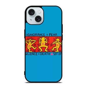 KEITH HARING SILENCE DEATH iPhone 15 Case Cover