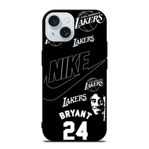 KOBER BRYANT LAKERS NIKE BLACK iPhone 15 Case Cover