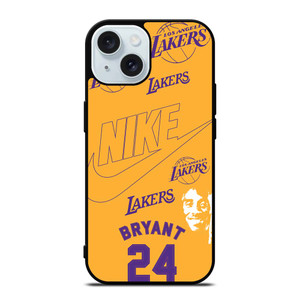 KOBER BRYANT LAKERS NIKE YELLOW iPhone 15 Case Cover KOBER BRYANT LAKERS NIKE YELLOW iPhone 15 Case Cover
