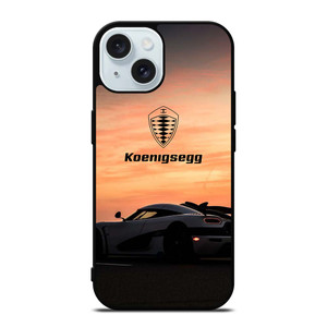 KOENIGSEGG CAR SUNSET LOGO iPhone 15 Case Cover