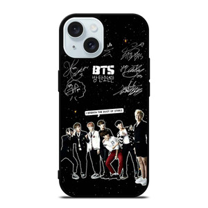 KPOP BANGTAN BOYS BTS SIGNATURE iPhone 15 Case Cover KPOP BANGTAN BOYS BTS SIGNATURE iPhone 15 Case Cover