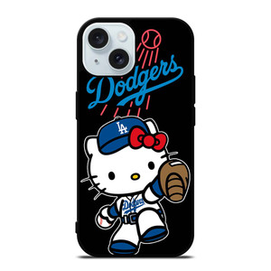 LA DODGERS HELLO KITTY BASEBALL iPhone 15 Case Cover