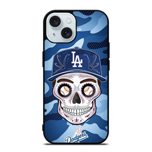 LA DODGERS SKULL CAMO iPhone 15 Case Cover LA DODGERS SKULL CAMO iPhone 15 Case Cover