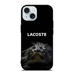 LACOSTE CROCODILE BLACK iPhone 15 Case Cover
