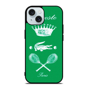 LACOSTE TENNIS PARIS iPhone 15 Case Cover LACOSTE TENNIS PARIS iPhone 15 Case Cover