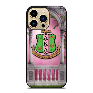 AKA PINK AND GREEN LOGO iPhone 14 Pro Max Case Cover AKA PINK AND GREEN LOGO iPhone 14 Pro Max Case Cover