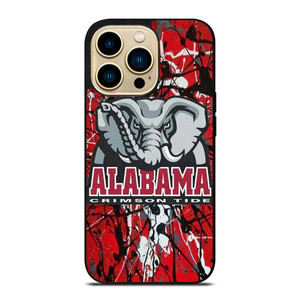 ALABAMA CRIMSON TIDE SPLASHED LOGO iPhone 14 Pro Max Case Cover