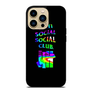 ANTI SOCIAL CLUB UNDEFEATED RAINBOW iPhone 14 Pro Max Case Cover