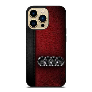 AUDI CAR RED LEATHER iPhone 14 Pro Max Case Cover