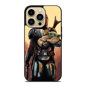 BABY YODA AND THE MANDALORIAN STAR WARS ART iPhone 14 Pro Max Case Cover BABY YODA AND THE MANDALORIAN STAR WARS ART iPhone 14 Pro Max Case Cover