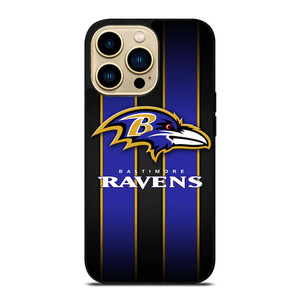 BALTIMORE RAVENS NFL STRIPE LOGO iPhone 14 Pro Max Case Cover