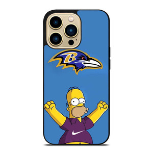 BALTIMORE RAVENS NIKE THE SIMPSONS iPhone 14 Pro Max Case Cover