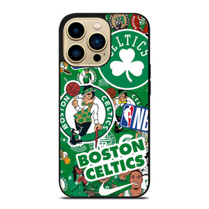 BOSTON CELTICS NBA STICKER BOMB iPhone 14 Pro Max Case Cover