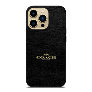 COACH LOGO TEXTURE BLACK iPhone 14 Pro Max Case Cover COACH LOGO TEXTURE BLACK iPhone 14 Pro Max Case Cover
