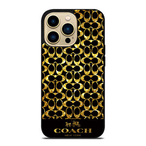 COACH NEW YORK GOLD iPhone 14 Pro Max Case Cover