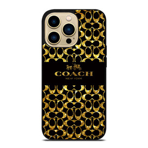 COACH NEW YORK GOLDEN iPhone 14 Pro Max Case Cover