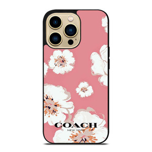 COACH NEW YORK PINK FLOWER iPhone 14 Pro Max Case Cover COACH NEW YORK PINK FLOWER iPhone 14 Pro Max Case Cover