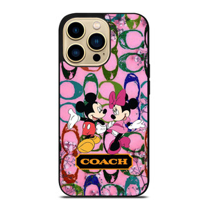 COACH PINK MICKEY MINNIE iPhone 14 Pro Max Case Cover COACH PINK MICKEY MINNIE iPhone 14 Pro Max Case Cover