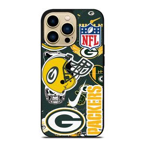 GREEN BAY PACKERS NFL STICKER BOMB iPhone 14 Pro Max Case Cover