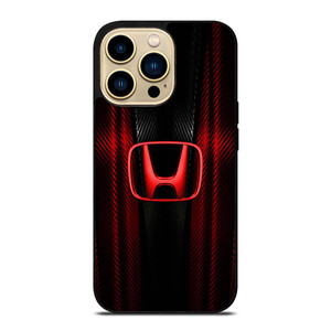 HONDA LOGO RED CARBON iPhone 14 Pro Max Case Cover