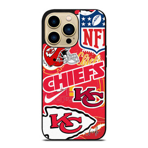 KANSAS CITY CHIEFS NFL STICKER BOMB iPhone 14 Pro Max Case Cover