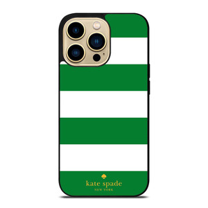 KATE SPADE GREEN STRIPE iPhone 14 Pro Max Case Cover
