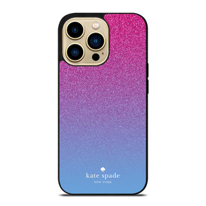KATE SPADE NEW YORK PINK BLUE GLITTER iPhone 14 Pro Max Case Cover KATE SPADE NEW YORK PINK BLUE GLITTER iPhone 14 Pro Max Case Cover
