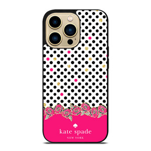 KATE SPADE PINK POLKADOTS iPhone 14 Pro Max Case Cover