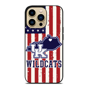 KENTUCKY WILDCATS AMERICAN FLAG iPhone 14 Pro Max Case Cover