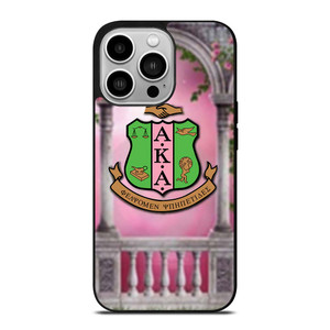 AKA PINK AND GREEN LOGO iPhone 14 Pro Case Cover