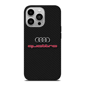 AUDI QUATTRO CARBON LOGO iPhone 14 Pro Case Cover