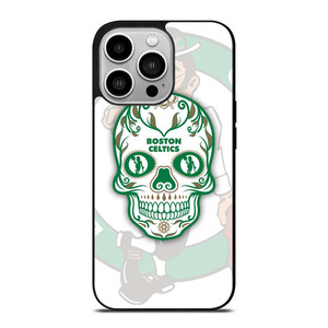 BOSTON CELTICS BASKET SKULL iPhone 14 Pro Case Cover