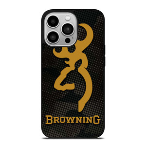 BROWNING ARMS CAMO CARBON iPhone 14 Pro Case Cover