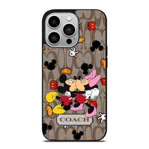 COACH MICKEY MINNIE MOUSE KISS iPhone 14 Pro Case Cover