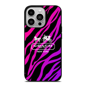 COACH NEW YORK BLACK VIOLET iPhone 14 Pro Case Cover COACH NEW YORK BLACK VIOLET iPhone 14 Pro Case Cover