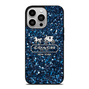 COACH NEW YORK BLUE STONE iPhone 14 Pro Case Cover